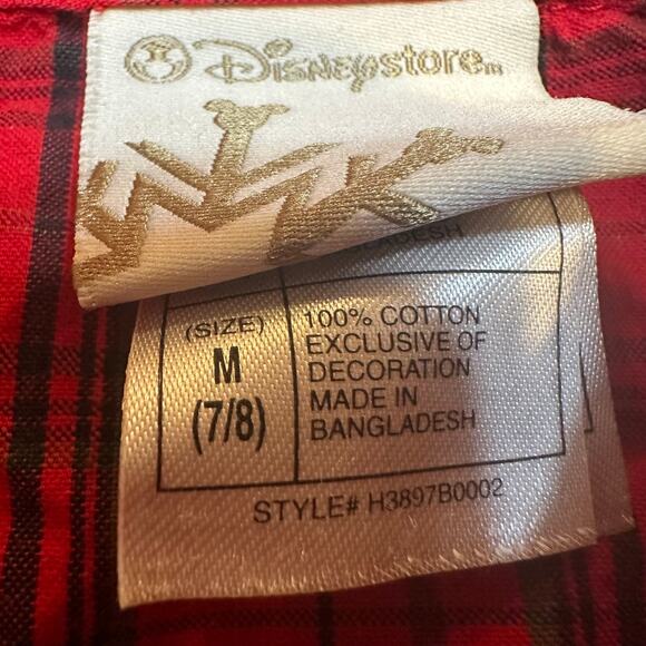 Disney Store Holiday Mickey Mouse Button Down Shirt sz M (7/8) - Picture 7 of 8